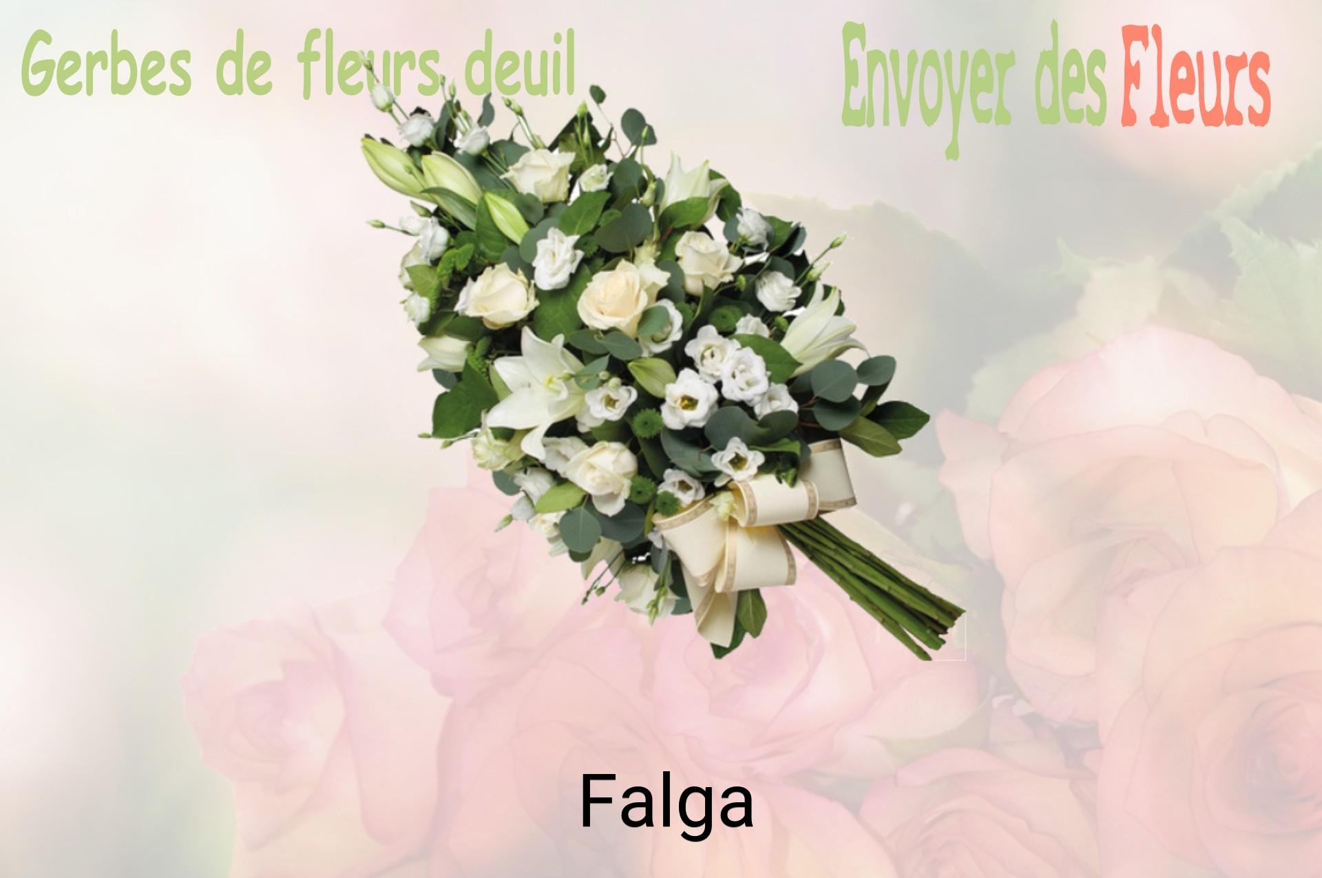 Gerbe de fleurs de deuil livrée à Falga